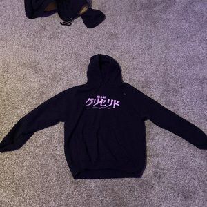 Black and Pink Anime/Manga Hoodie Size M